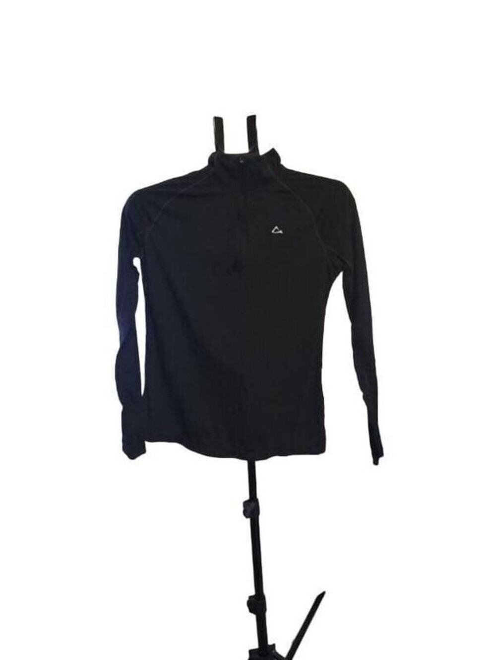 Paradox Performance Merino Blend Quarter Zip Long Sleeve Athletic Shirt Black Wo